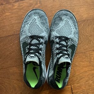 Nike Free RN Black & White Running Shoes